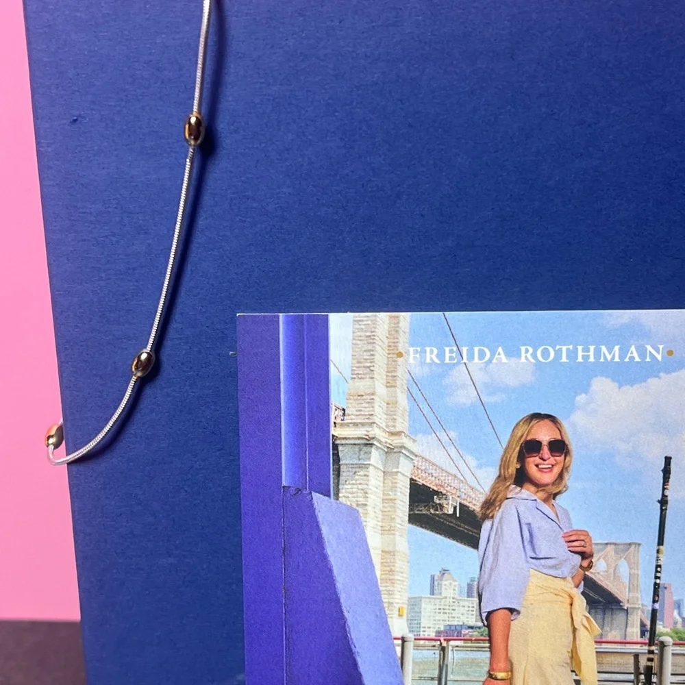 Freida Rothman Vault Silver and Gold Beaded Bracelet - Picture 2 of 3